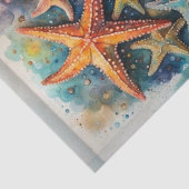 Waterverf Kleurrijke Nautische Zeester Decoupage Tissuepapier (Detail)