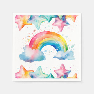 Waterverf Kleurrijke Rainbow Papier Servet