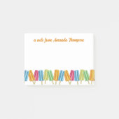 Waterverf Kleurrijke Schattigee Popsicles Custom Post-it® Notes (Voorkant)