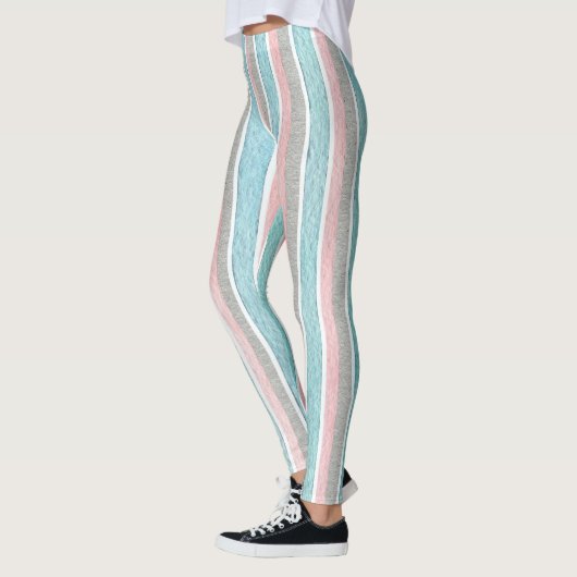 Waterverf kleurrijke strepen leggings (Links)