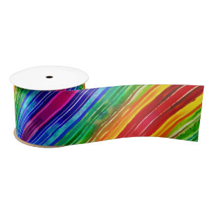 Waterverf kleurrijke stripes moderne regenboog lint