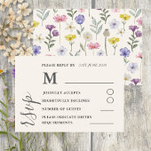 Waterverf Kleurrijke Wildflower Bruiloft RSVP