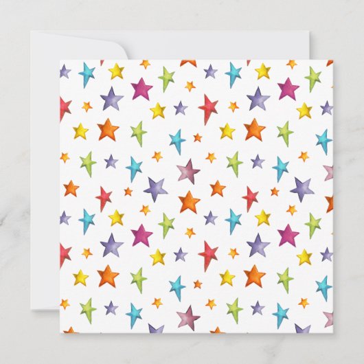 Waterverf kleursterren werpen kussen (Voorkant)