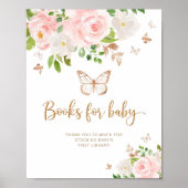 Waterverf kniproze vlinderboeken voor baby poster (Voorkant)