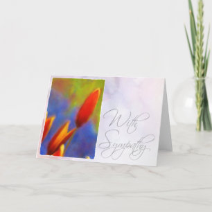 Waterverf knoppen-sympathie kaart