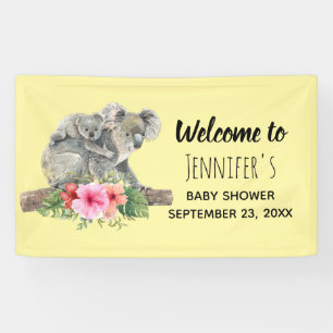 Waterverf Koala Beren Schattige Baby shower Spandoek