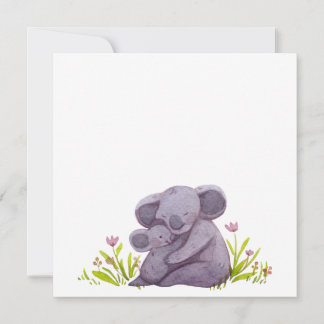 Waterverf Koala Familie Kaart