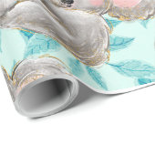 Waterverf Koala Mam, Baby Greenery Wrapping Paper Cadeaupapier (Rol Hoek)