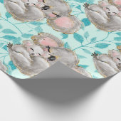 Waterverf Koala Mam, Baby Greenery Wrapping Paper Cadeaupapier (Hoek)