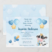 Waterverf Koe Baby shower Kaart (Voorkant / Achterkant)