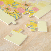 Waterverf Koe Bloemen in een weide Legpuzzel (Zijkant)