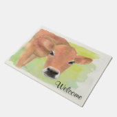 Waterverf Koe Doormat Deurmat (Schuin)