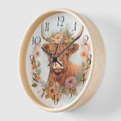 Waterverf Koe Floral Highland (Hoek)