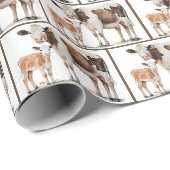 Waterverf Koe met kalf Cadeaupapier (Rol Hoek)