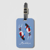 Waterverf koeienvis bagagelabel (Voorkant (verticaal))