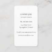 Waterverf koekje op witte bakkerij visitekaartje (Achterkant)