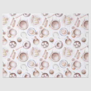 Waterverf Koffie, Cak en Cacao-decoupage Tissuepapier