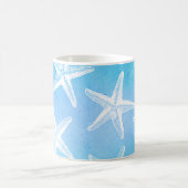 Waterverf Koffie-Mok - Starfish Turquoise Koffiemok (Center)