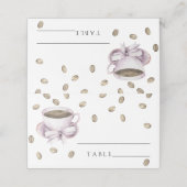 Waterverf koffiebeker boog - trouwplaatskaarten (Buitenkant ongevouwen)