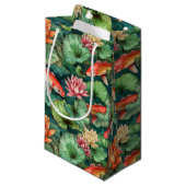 Waterverf Koi en Water Lilies Small Gift Bag Klein Cadeauzakje (Voorkant Gekanteld)