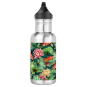 Waterverf Koi en Water Lilies Waterfles (Rechts)