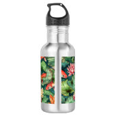 Waterverf Koi en Water Lilies Waterfles (Achterkant)