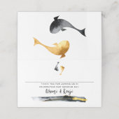 Waterverf Koi Fish Wedding (Buitenkant ongevouwen)