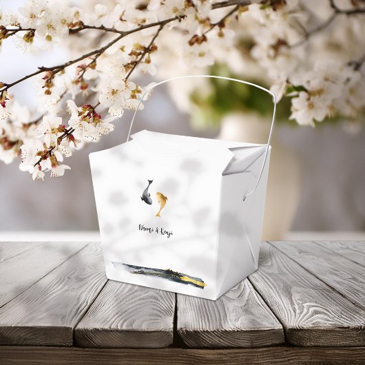 Waterverf Koi Fish Wedding Bedankdoosjes