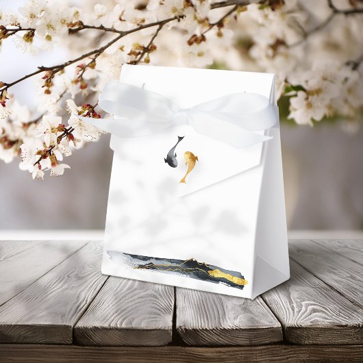 Waterverf Koi Fish Wedding Bedankdoosjes