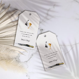 Waterverf Koi Fish Wedding Cadeaulabel