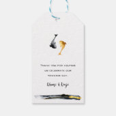 Waterverf Koi Fish Wedding Cadeaulabel (Achterkant)