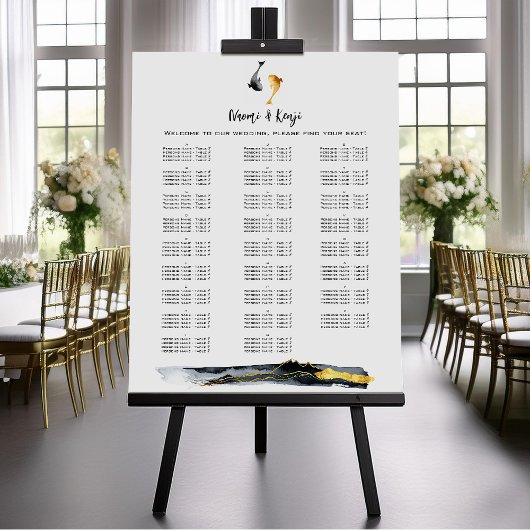 Waterverf Koi Fish Wedding Perfect Poster