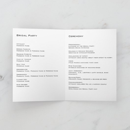 Waterverf Koi Fish Wedding Programma (Binnen)