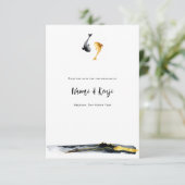 Waterverf Koi Fish Wedding Save The Date (Staand voorkant)