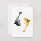 Waterverf Koi Fish Wedding Save The Date (Achterkant)
