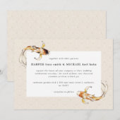 waterverf koi - uitnodiging voor het huwelijk (Voorkant / Achterkant)