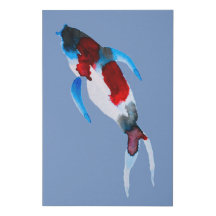 Waterverf koiviscanvasafdruk