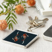 Waterverf koivisillustratie sleutelhanger (Zijkant)