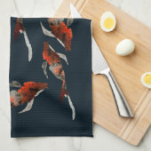 Waterverf koivisillustratie theedoek (Quarter Fold)