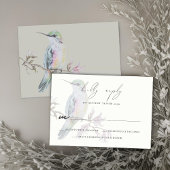 Waterverf kolibrie bruiloft RSVP Response Kaart