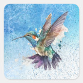 Waterverf kolibrie Stickers (Voorkant)