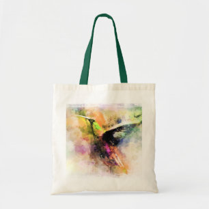 Waterverf kolibrie tote bag