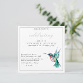 Waterverf kolibrie viering van het leven kaart (Staand voorkant)