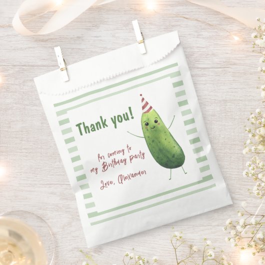 Waterverf komkommer Big Dill Verjaardag Bedankt Bedankzakje (Geknipt)