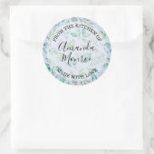 Waterverf komt uit de KITCHEN Ronde Sticker (Tas)