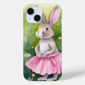 Waterverf konijn in roze tutu Case-Mate iPhone case (Achterkant)