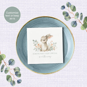 Waterverf Konijn Thema Baby Shower Servetten
