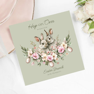Waterverf konijnenkonijnen Floral Easter Brunch Eg Servet