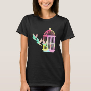 Waterverf Kooi Vliegen Kunst Vogel kijken 1 T-shirt
