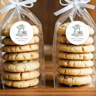 Waterverf  kookmixer bakkerij ronde sticker